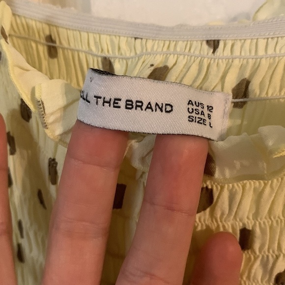 Faithfull Nadine dress‎ size 8 polka dots yellow brown - Picture 8 of 10